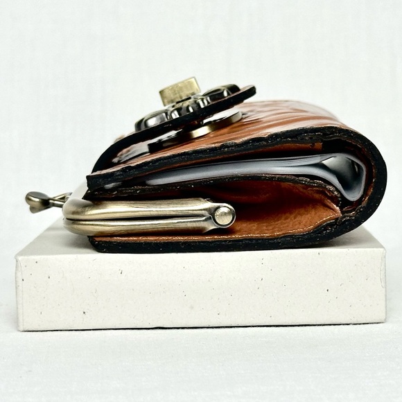 Patricia Nash Casella Embossed Leather Wallet In Cognac Brown - Picture 7 of 16